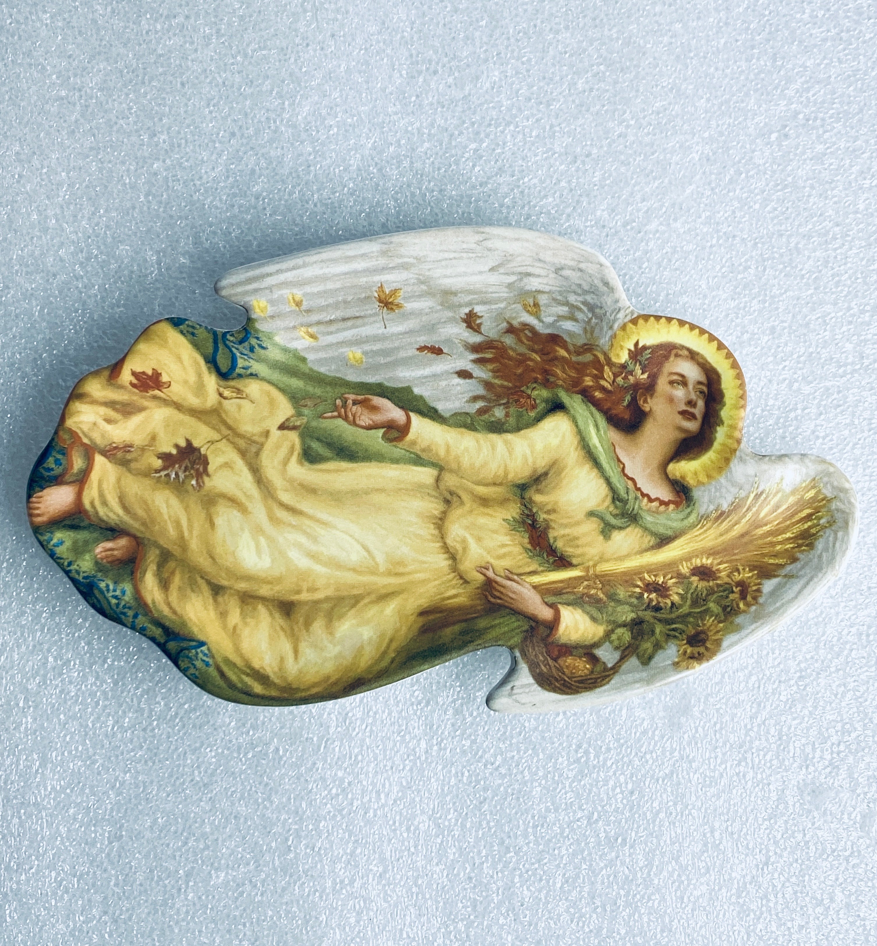 edgar Jerins Seasons Of Joy "Autumn's Harvest" Angel Plate With COA
