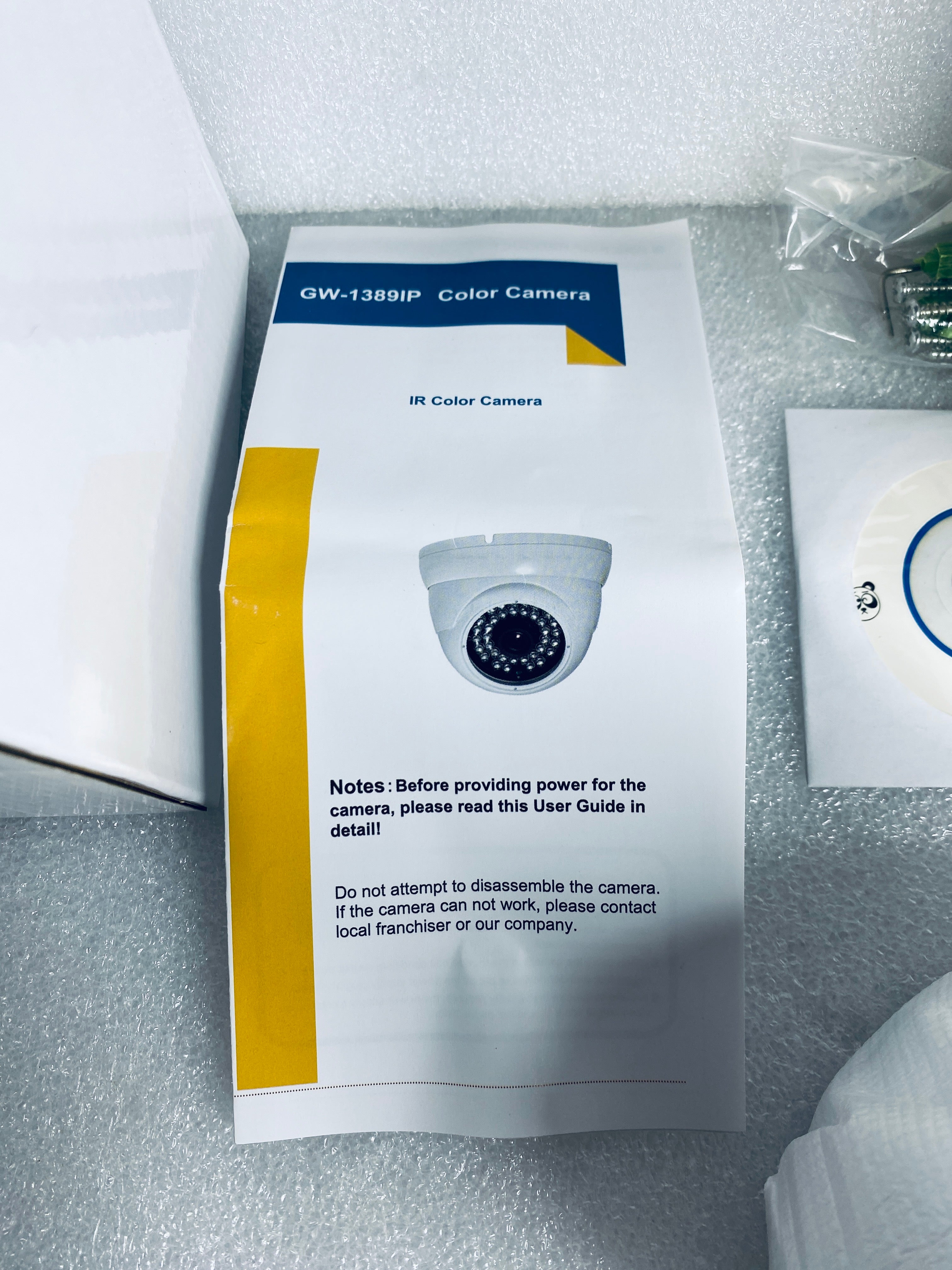 Open Box - GW CCTV White 1.3MP 1280 x 960 IR Color Camera, GW-1389IP