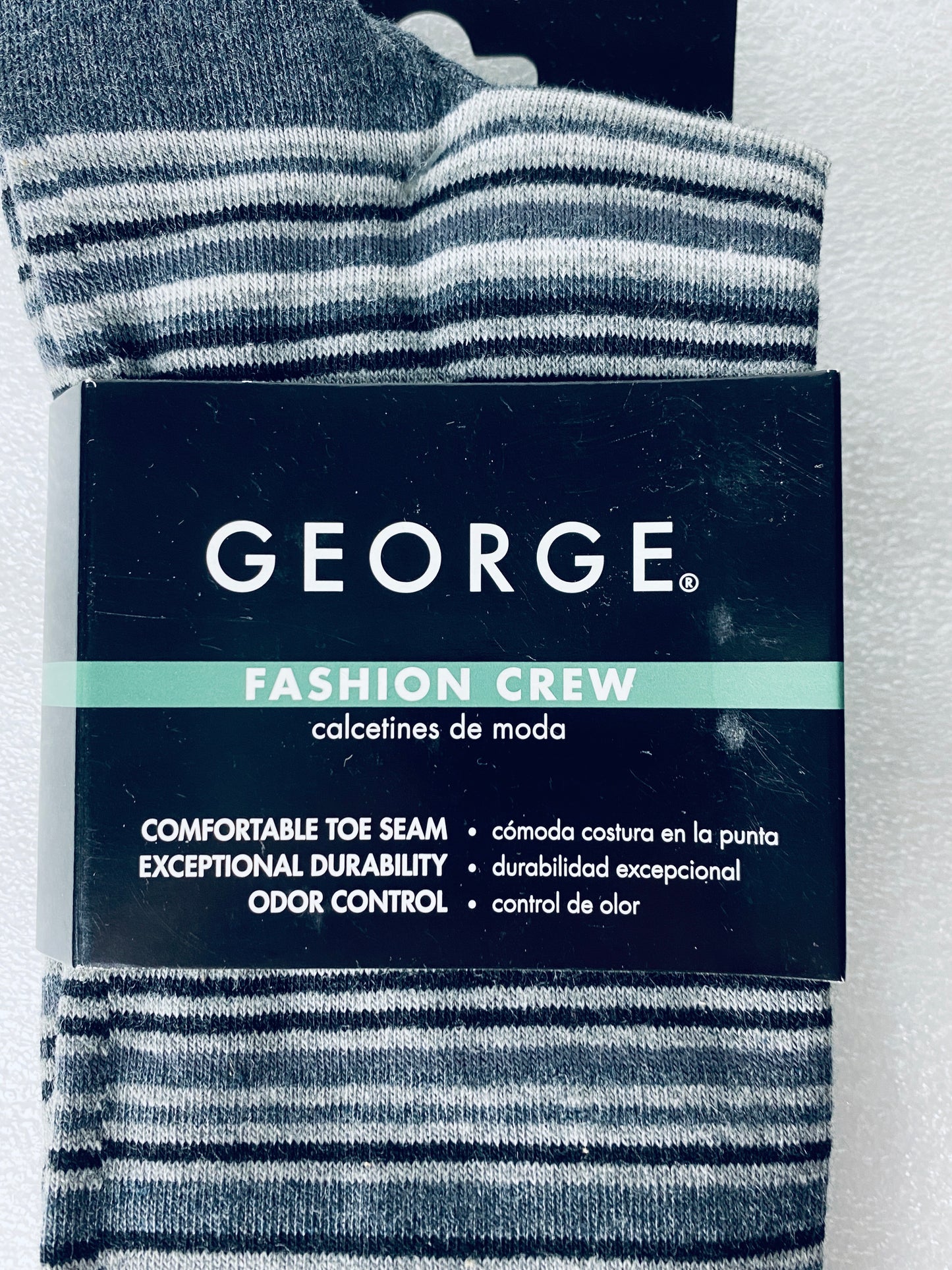 lot Of 3 New – George Fashion Crew Socks, Shoe Size 6-12, 9 Pairs Total