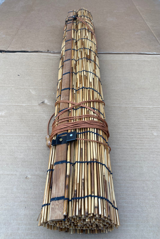 #87 - Bamboo Window Light Filtering Sun Shade Blind, 36" W x 64" L - (READ) - (IN CONDITION & COLOR AS SHOWN)