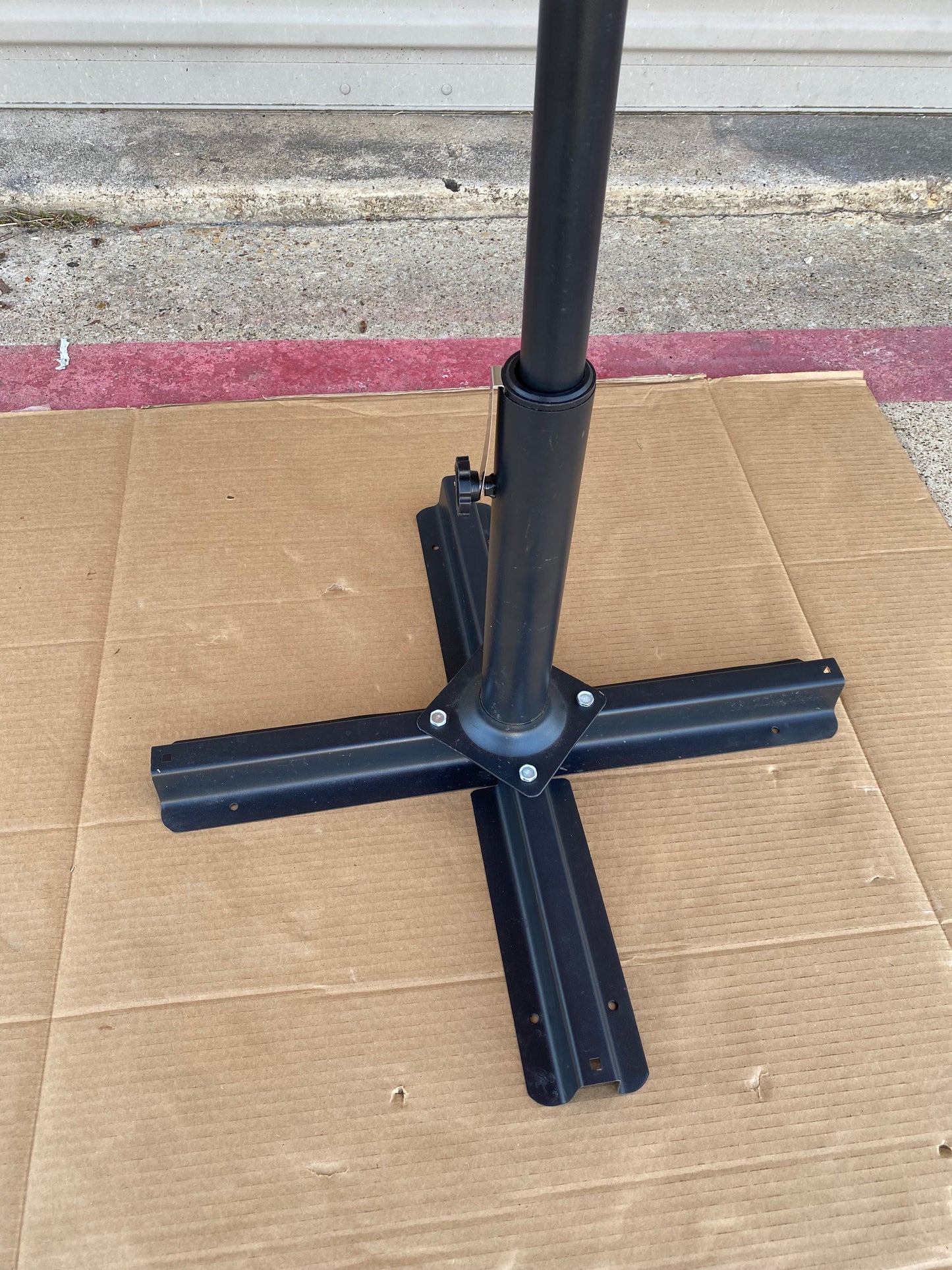 Wikiwiki 9 Foot. Solar 32 LED Lights Patio Umbrella Rectangle Crank Tan - (READ)