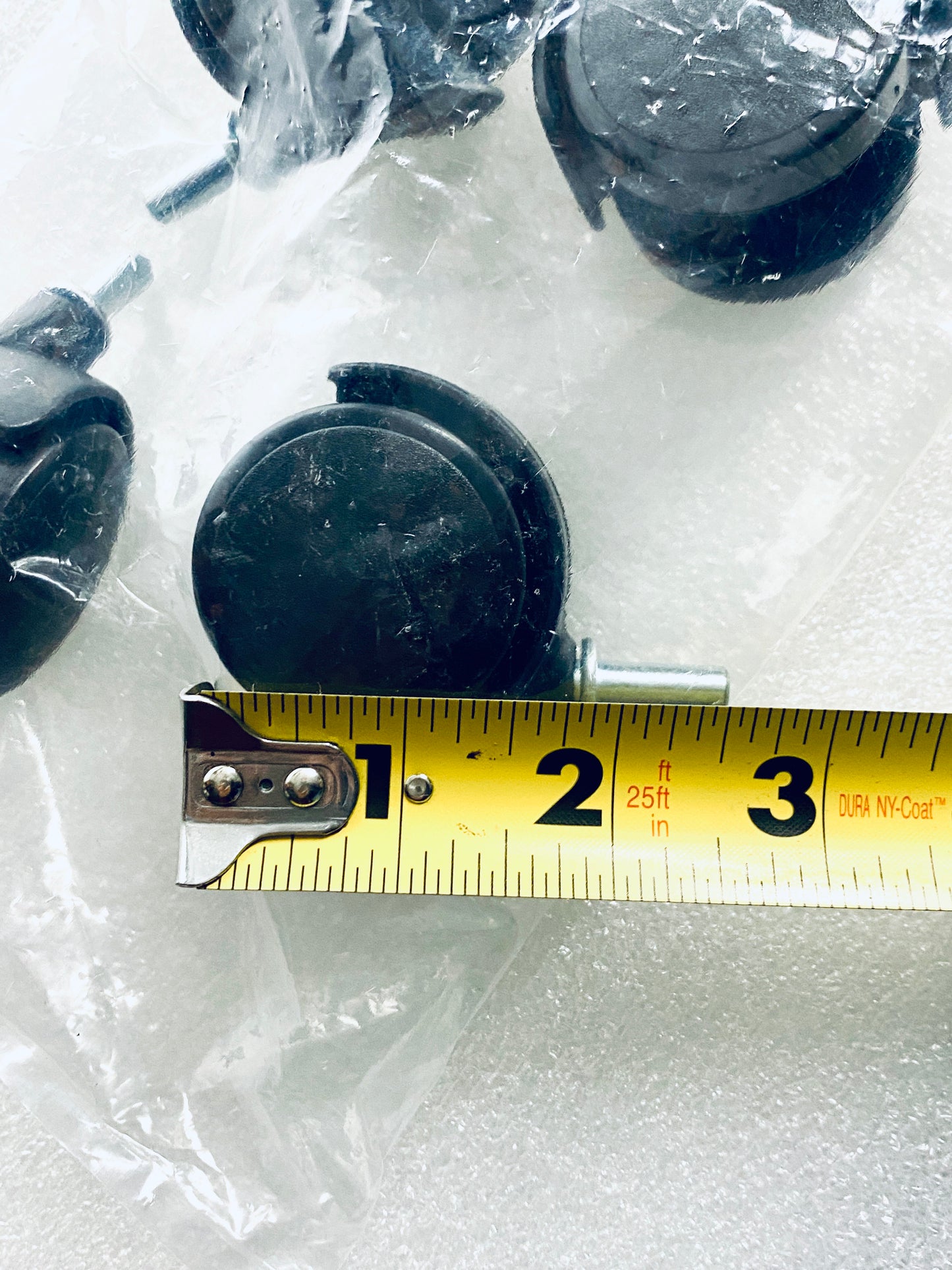 lot Of 4 New - Black Plastic Replacement Casters/Wheels