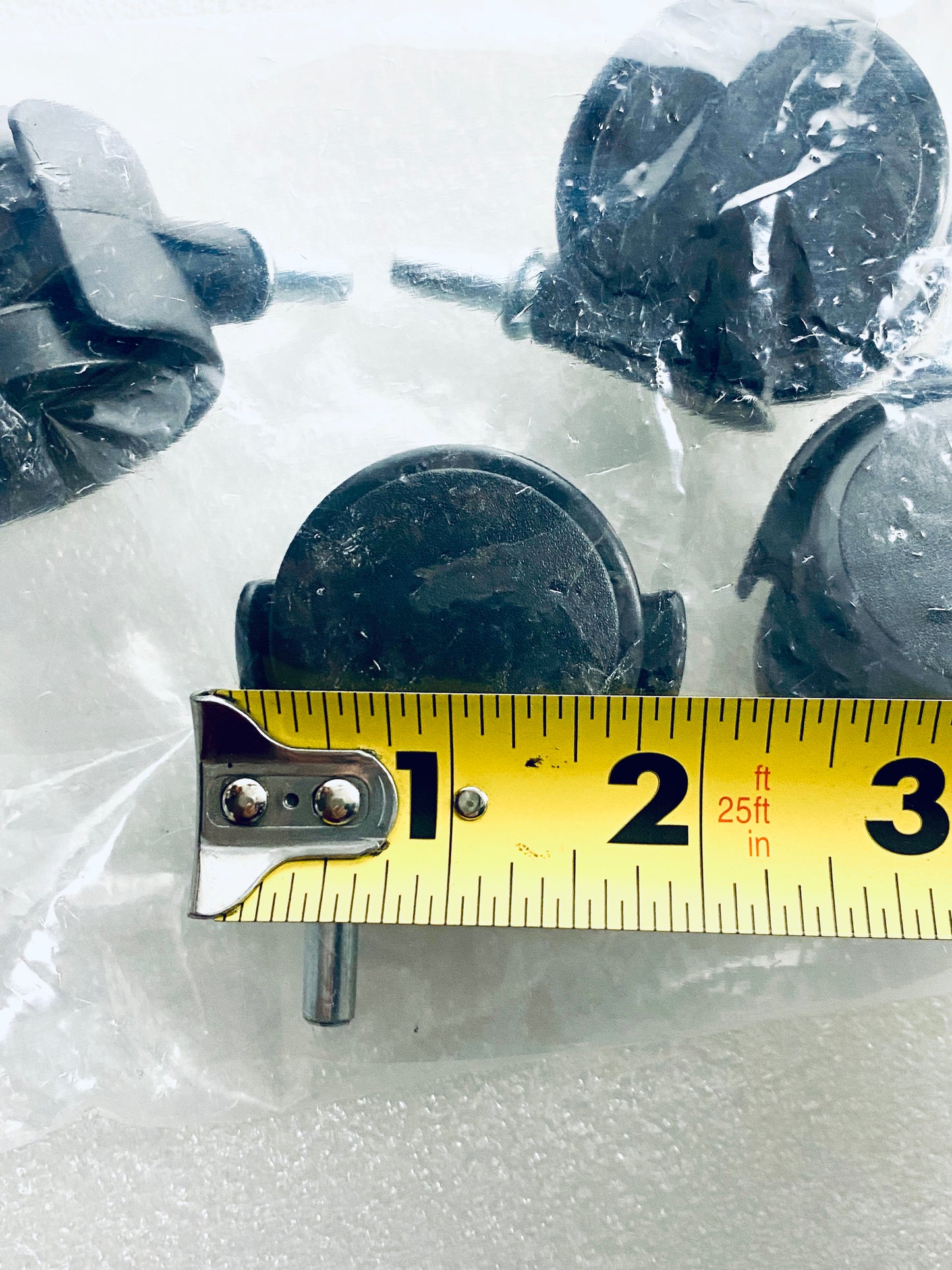 lot Of 4 New - Black Plastic Replacement Casters/Wheels