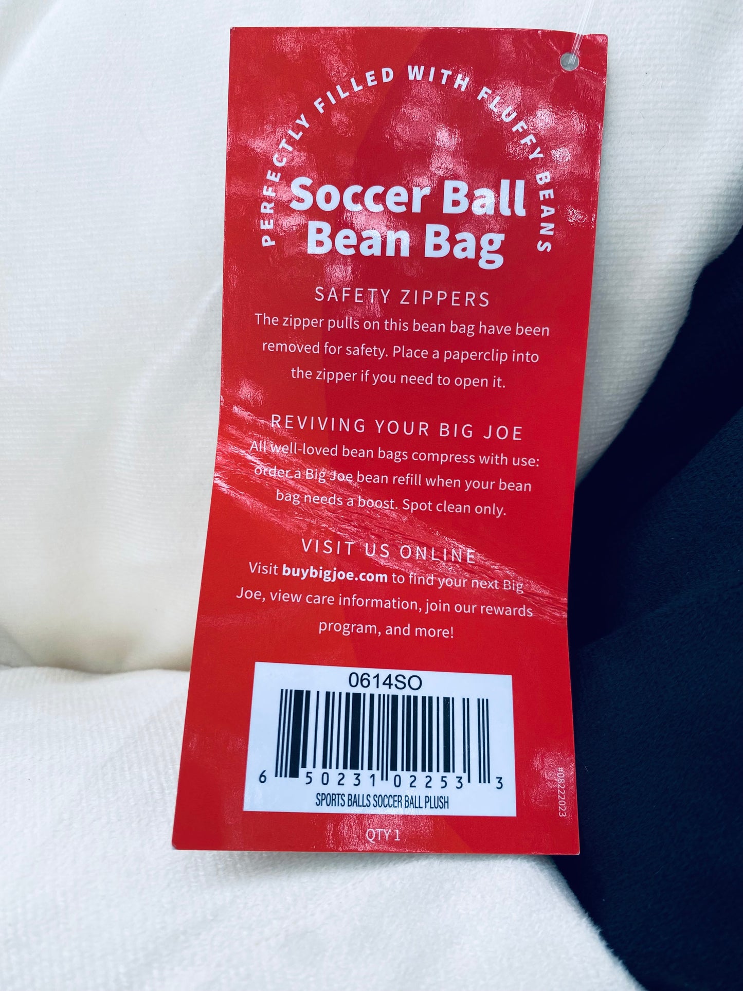 New Other Big Joe 2 1/2’ Soccer Ball Bean Bag Plush Chair For Kids