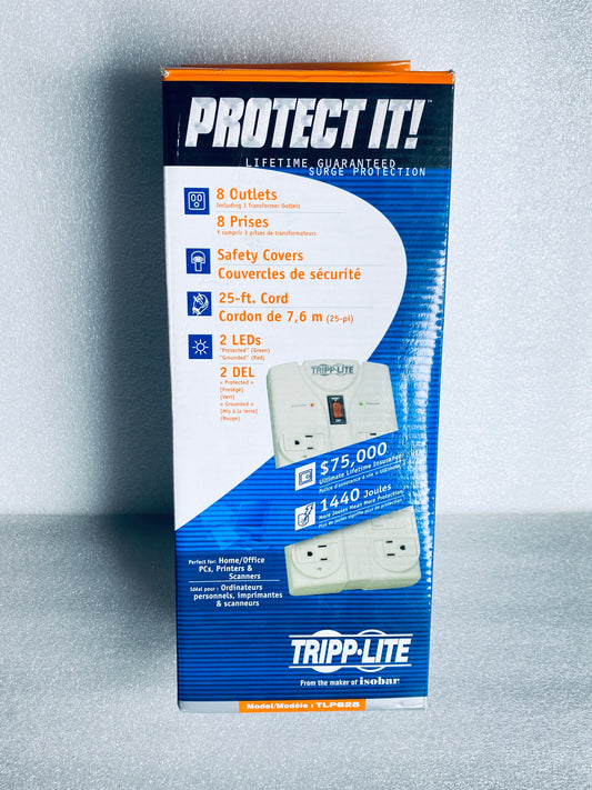 new Other - Tripp Lite Protect It! 8 Outlet Surge Protector With 25ft. Cable