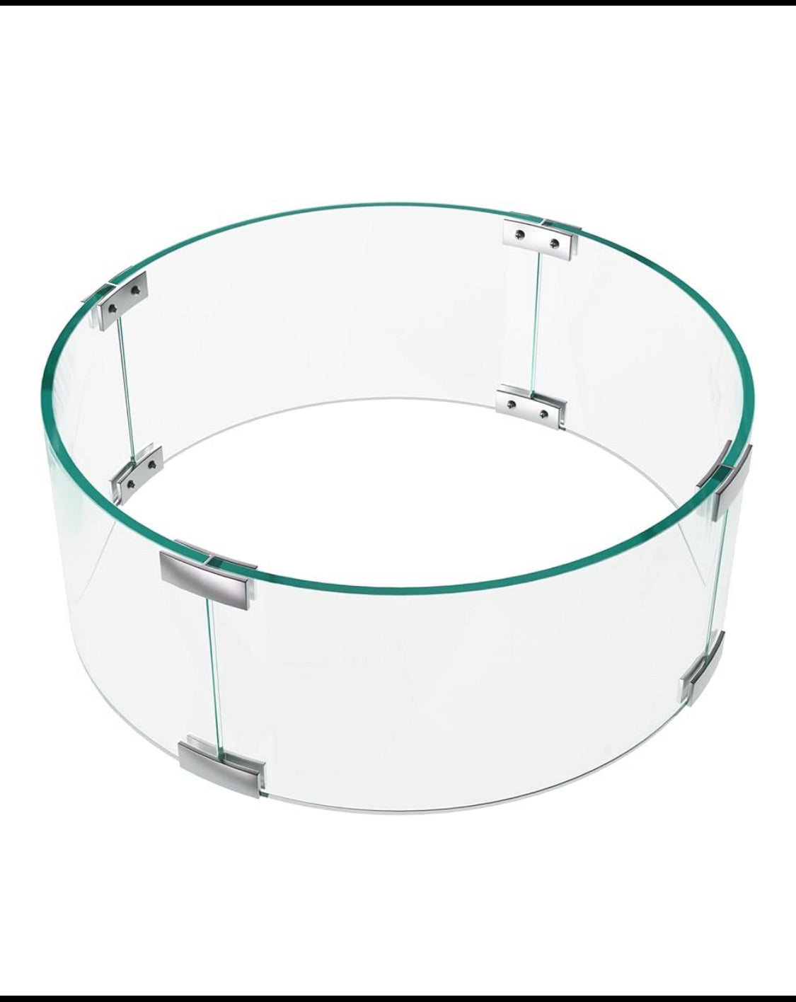 new Other - Jocoevol Fire Pit 20” x 20”Round Glass Wind Guard For Fire Pit Table