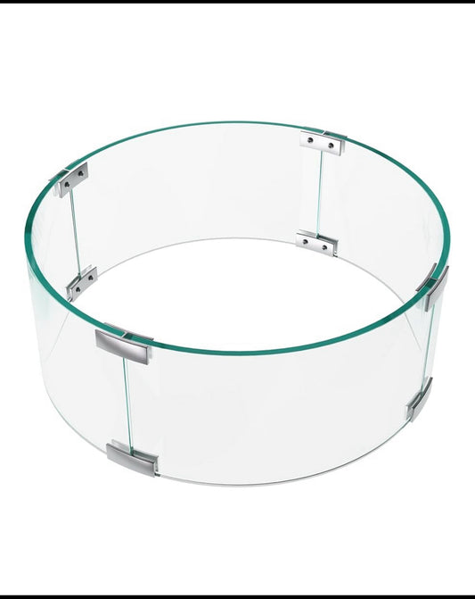 new Other - Jocoevol Fire Pit 20” x 20”Round Glass Wind Guard For Fire Pit Table