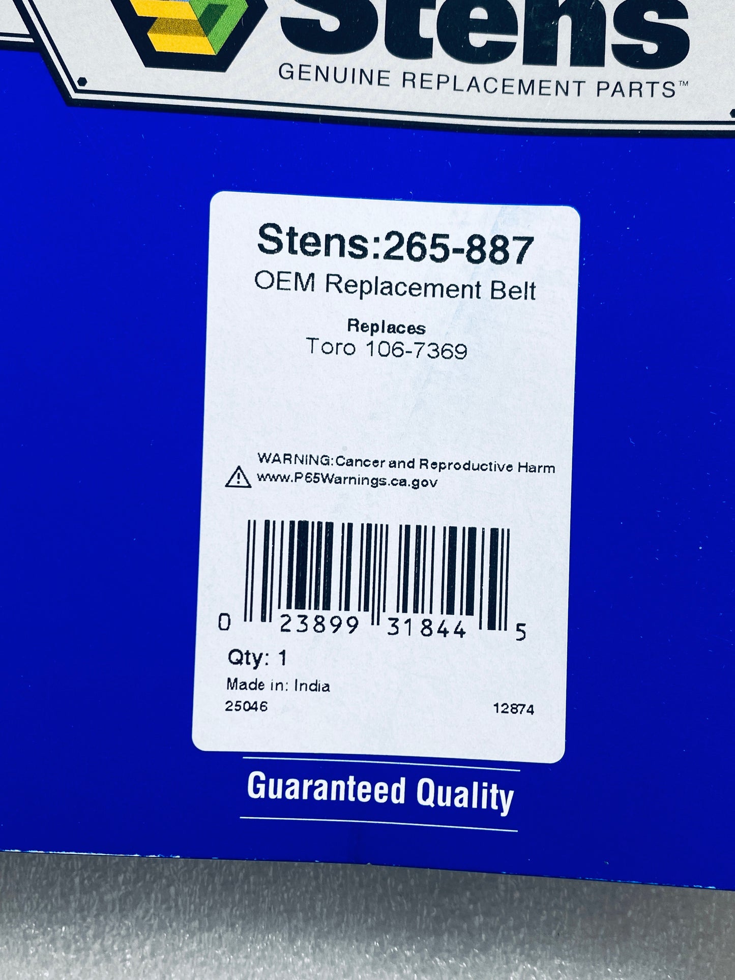 new Other - Stens Genuine Replacement Parts 265-887 Replacement Belt