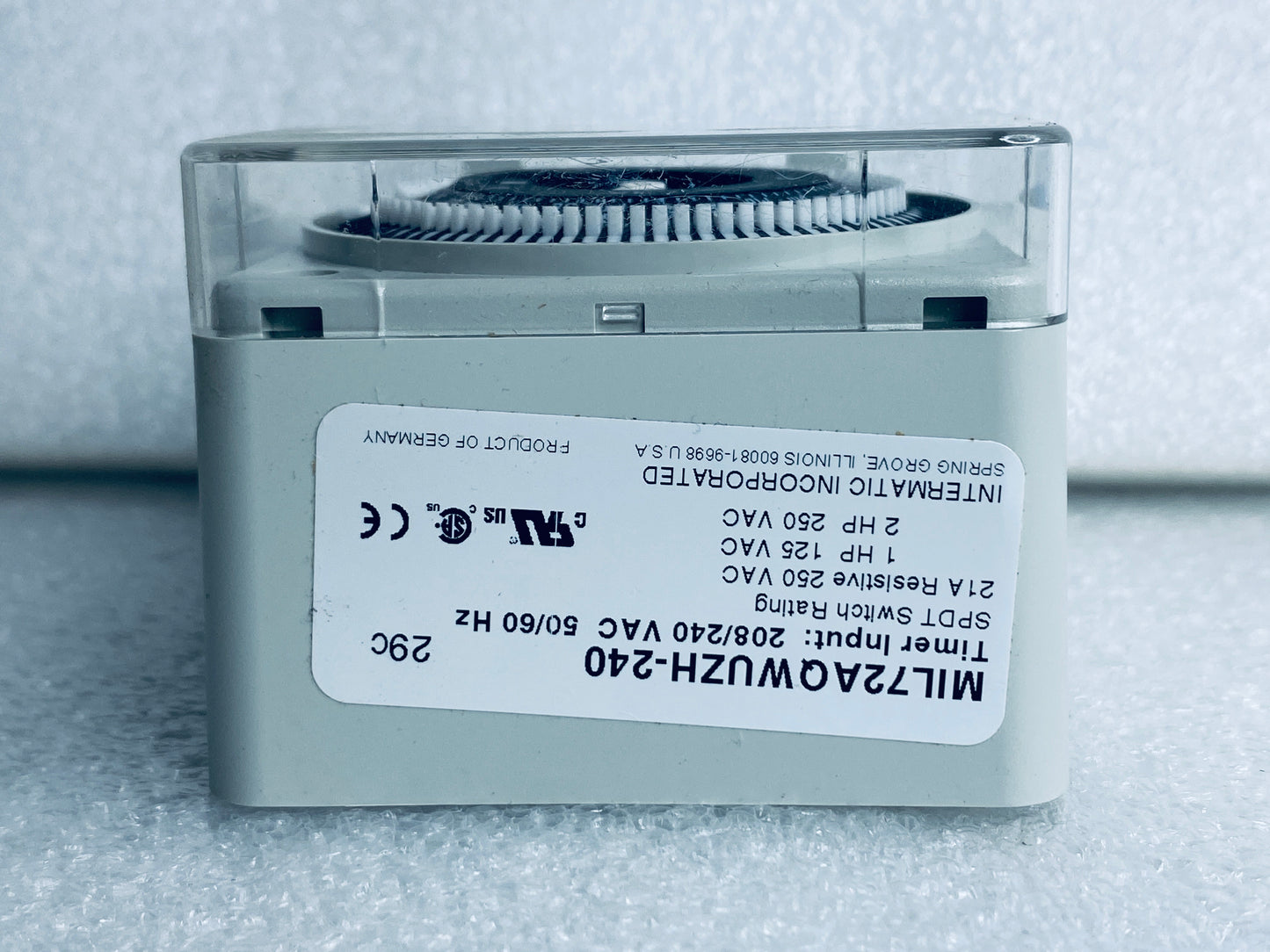 INTERMATIC Electromechanical 7 Day Time Switch 240V 50/60HZ, MIL72AQWUZH-240
