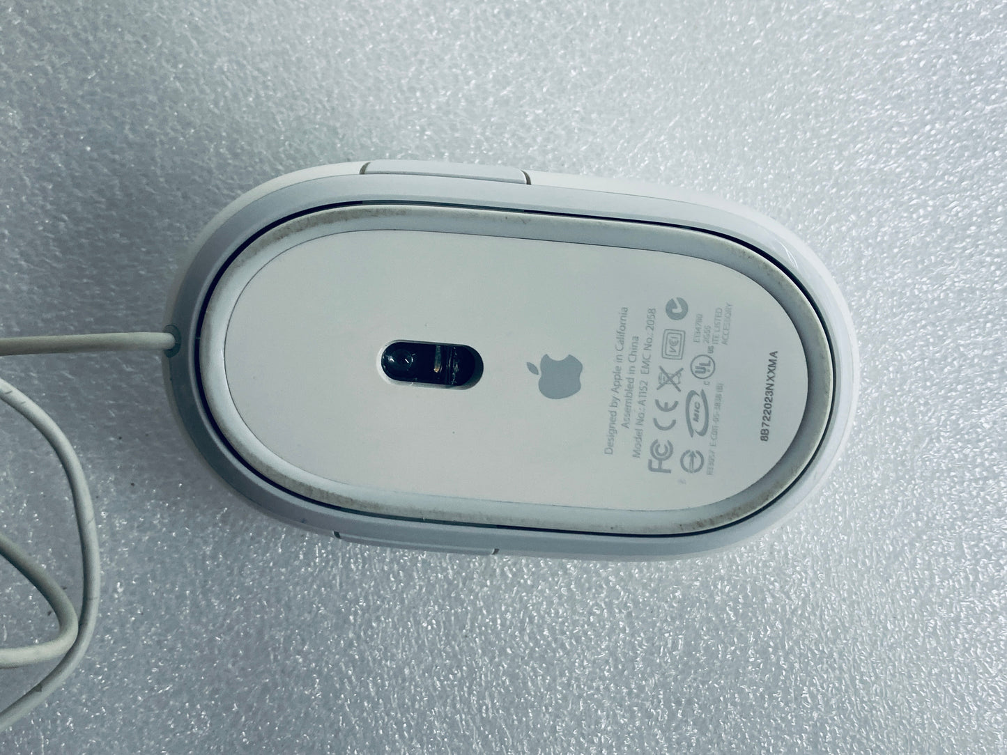 lot Of 2-Apple White USB Wired Mighty/Optical Mouse, A1152-READ