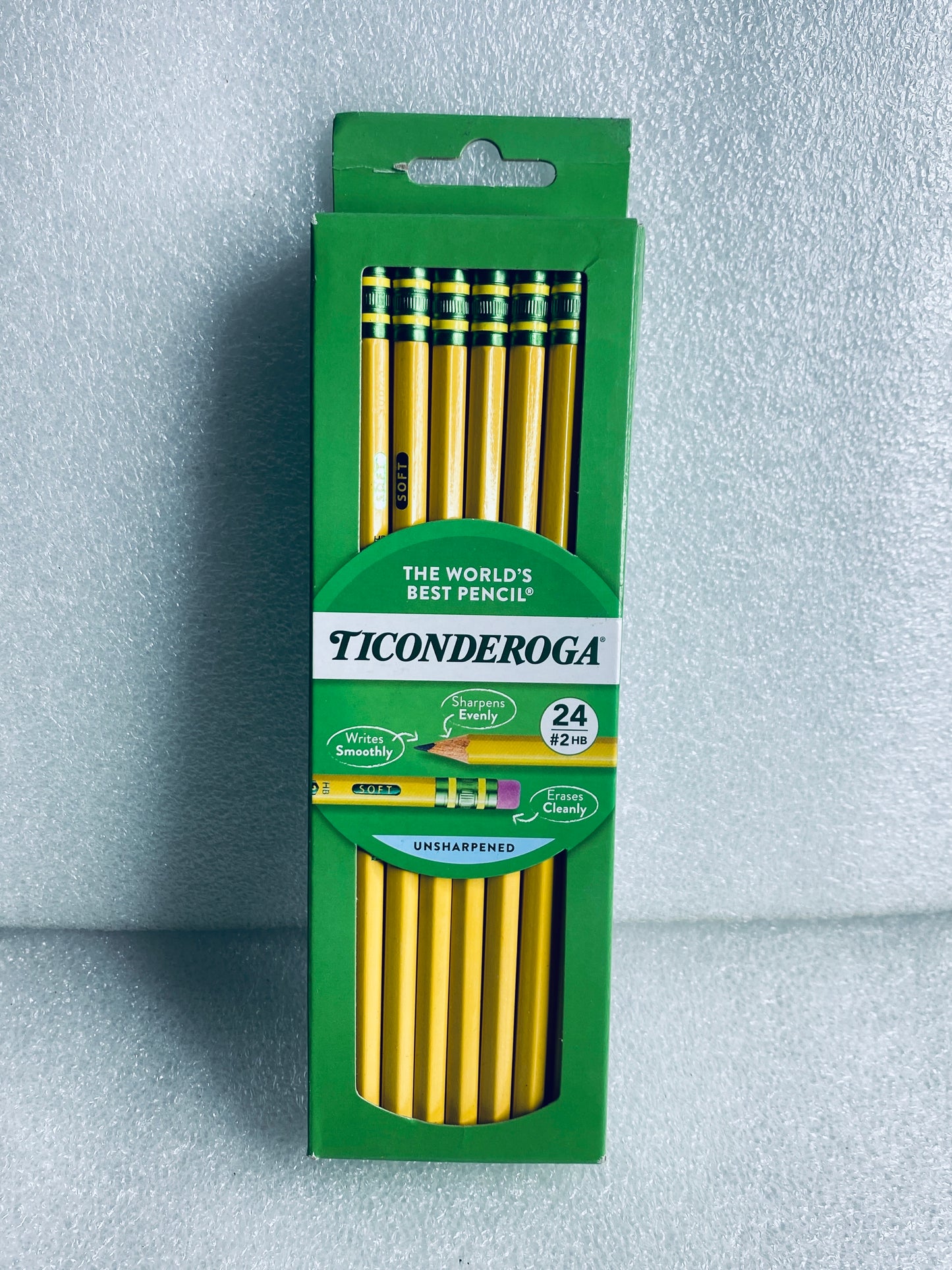 lot Of 6 New - Ticonderoga Wood Pencils, Unsharpened #2 Lead, 24 Count Each