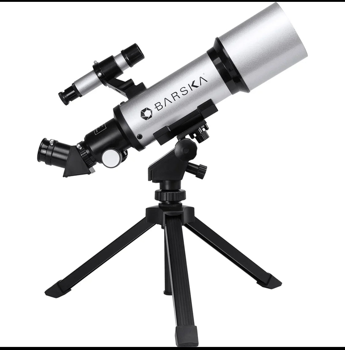 barska 300 Power Starwatcher Refractor Telescope With Mount & Carrying Case