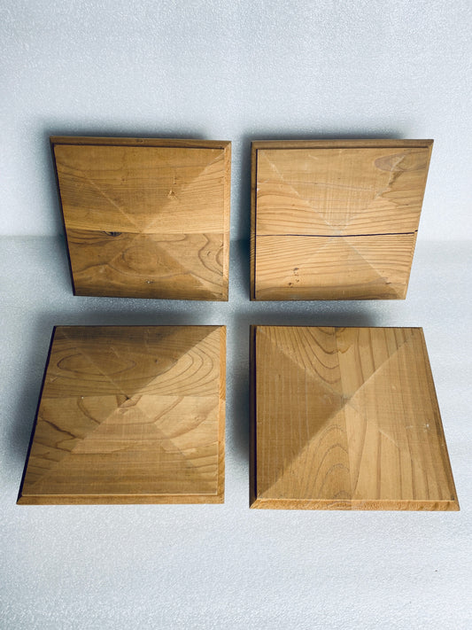 lot of 3 New Other - Woodway Decorative Redwood 6” x 6” Pyramid Postcaps