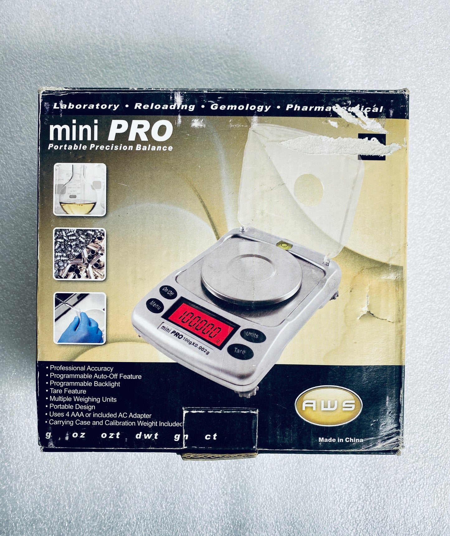 AWS mini Pro Portable Precision Balance 100gX0.002g Scale