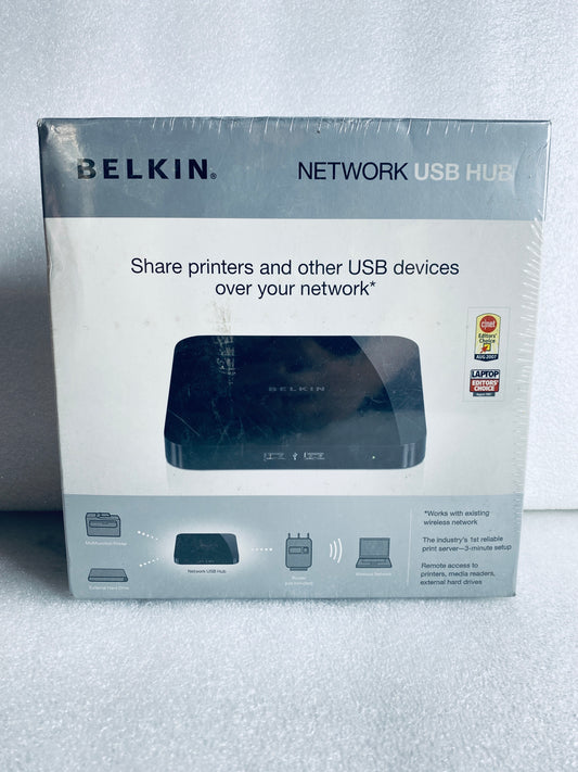 #59 - New Belkin Black Network USB Hub, F5L009 - (READ) - (IN CONDITION AS SHOWN)