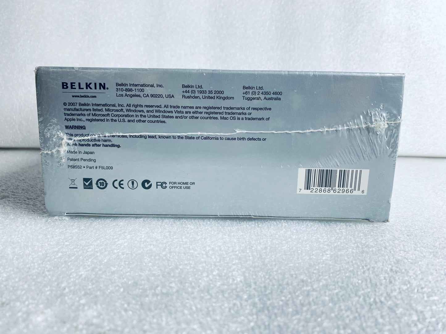 #62 - New Belkin Black Network USB Hub, F5L009 - (READ) - (IN CONDITION AS SHOWN)