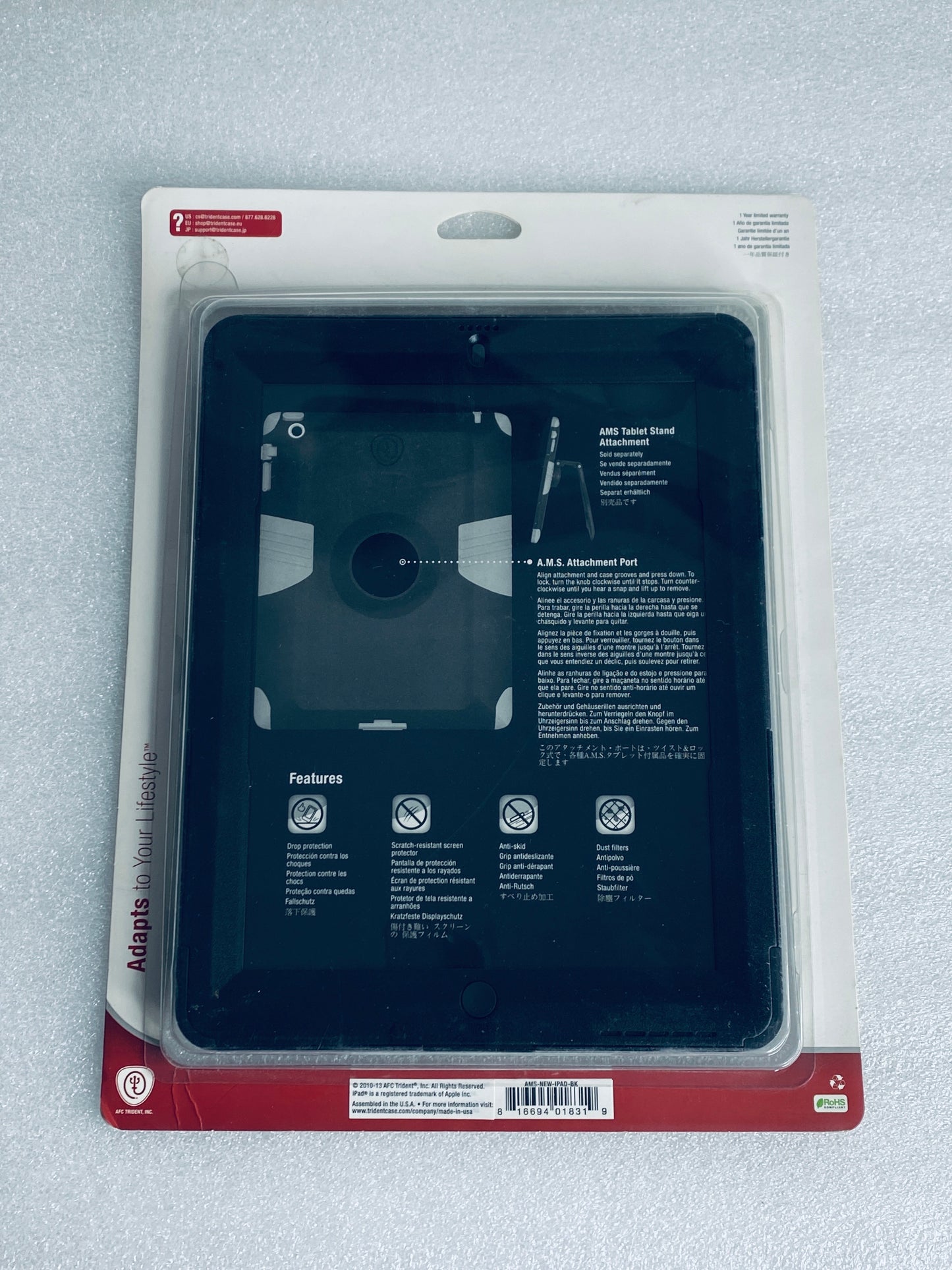 New-Trident Kraken AMS Series Protective Case For Apple iPad 4, iPad 3 & iPad 2