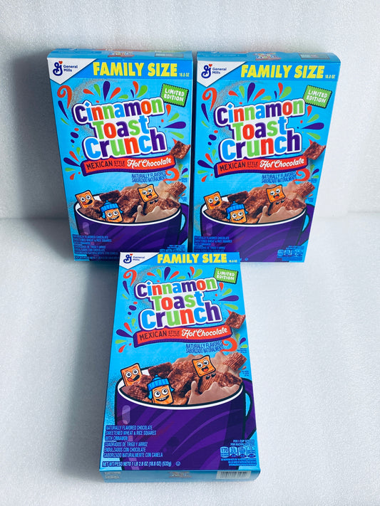 lot Of 3 New - Cinnamon Toast Crunch Mexican Style Hot Chocolate, 18.8 oz. Each