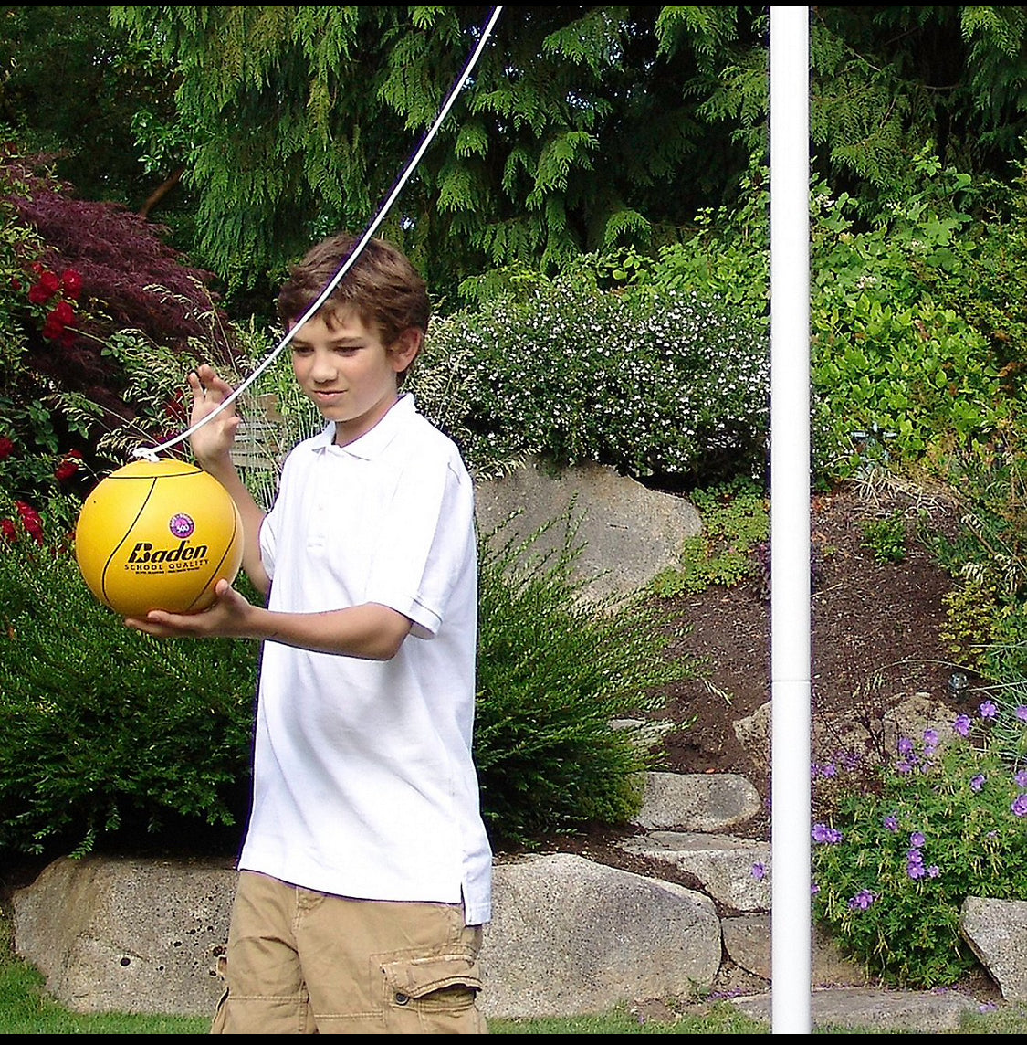New Open Box - Baden Champions Series 10.5’ Steel Pole Tetherball Set, G207