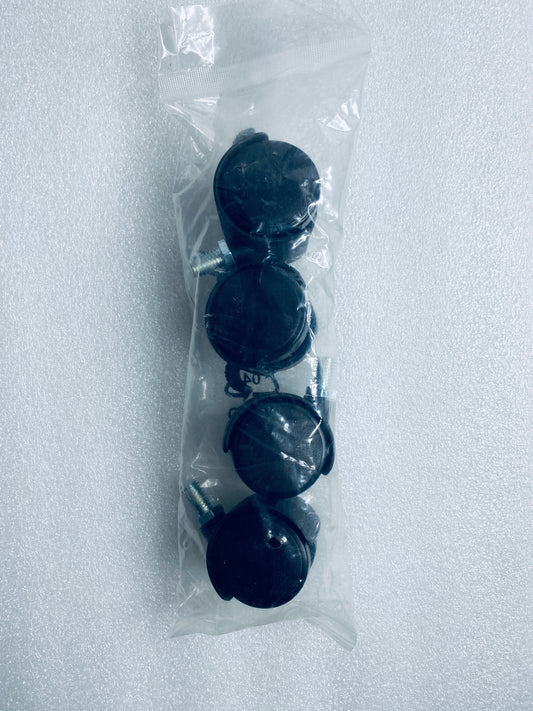 lot Of 4 New - Black Plastic Replacement Wheels/Casters