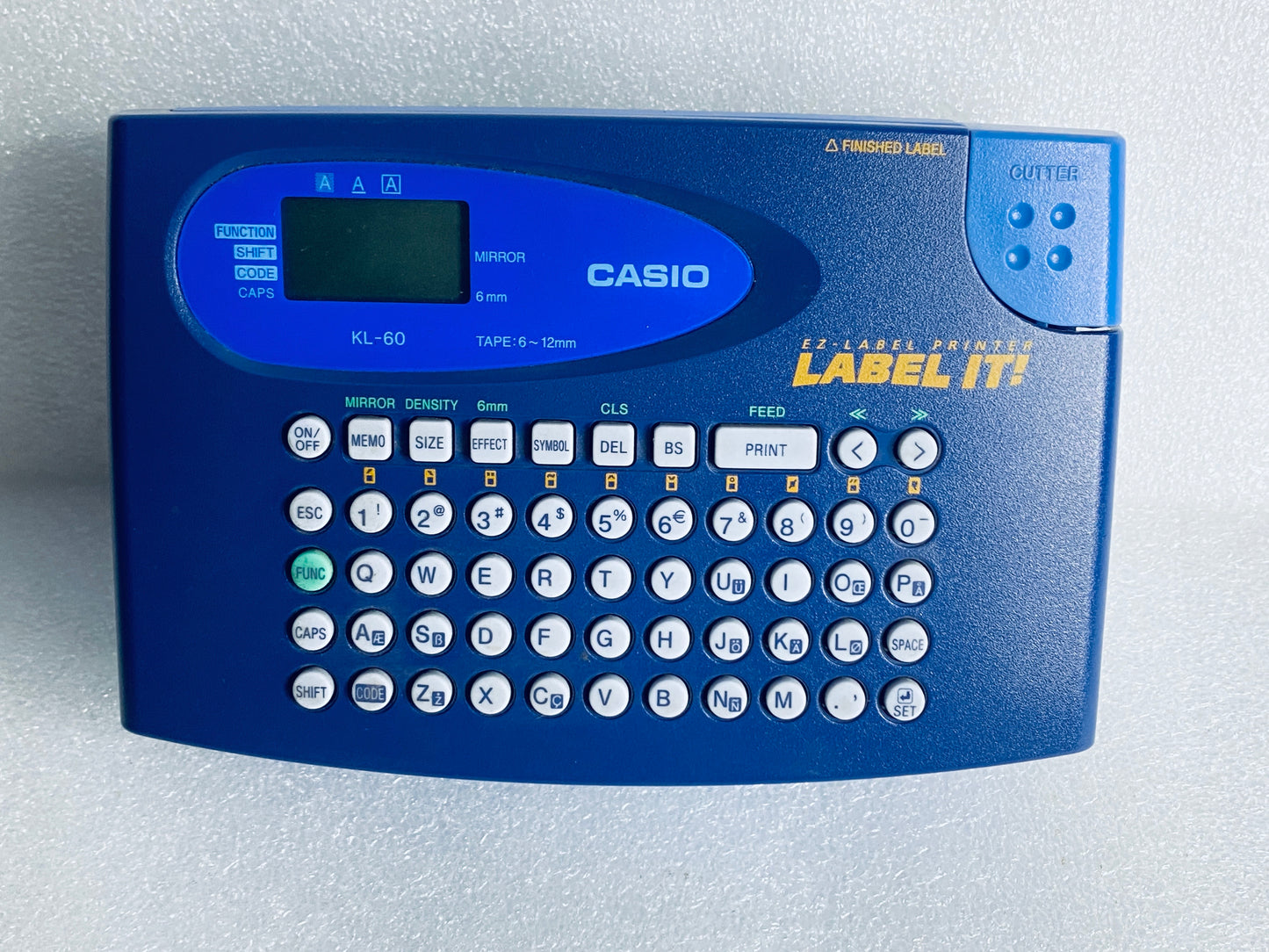 casio KL-60 EZ - Label Printer Label It! With 9mm Clear Tape/Black Ink