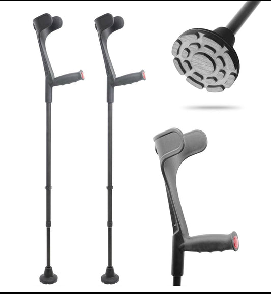 lot Of 2 New Other -Kmina Adjustable Aluminum Forearm Crutches For Adults, Black