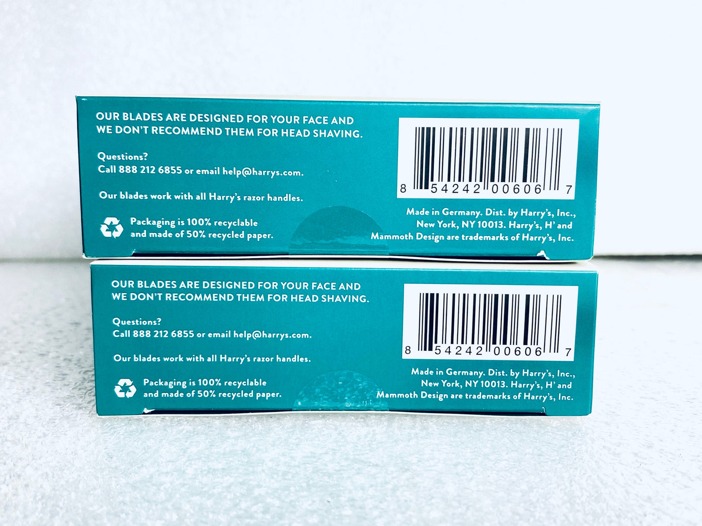 #170 - lot Of 2 New - Harry’s Tropical Green Razor Handle + 2 / 5-Blade Cartridges - (READ) - (AS SHOWN)