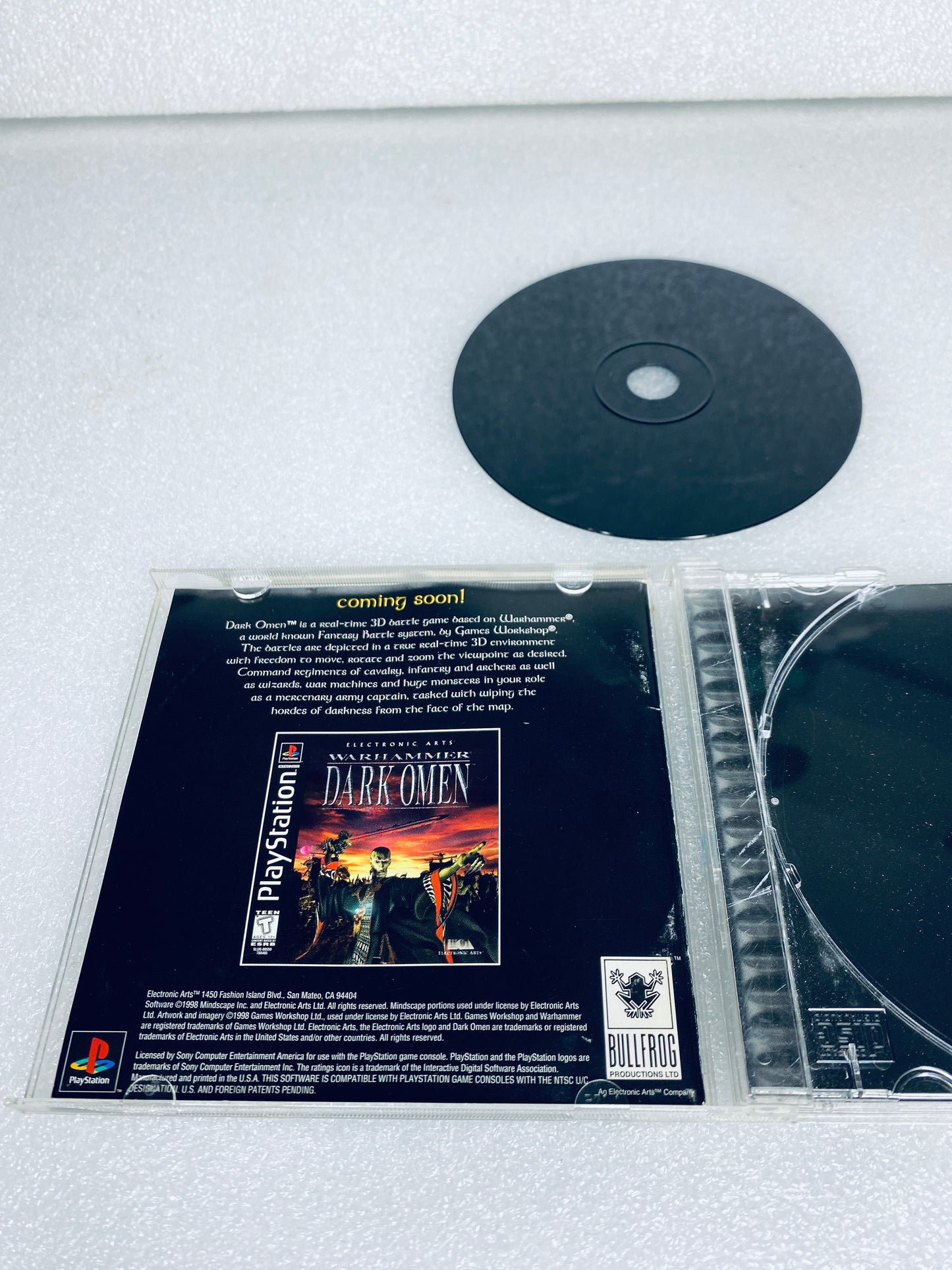 Sony PlayStation 1 PS1 Theme Hospital Video Game, Black Label - (READ)