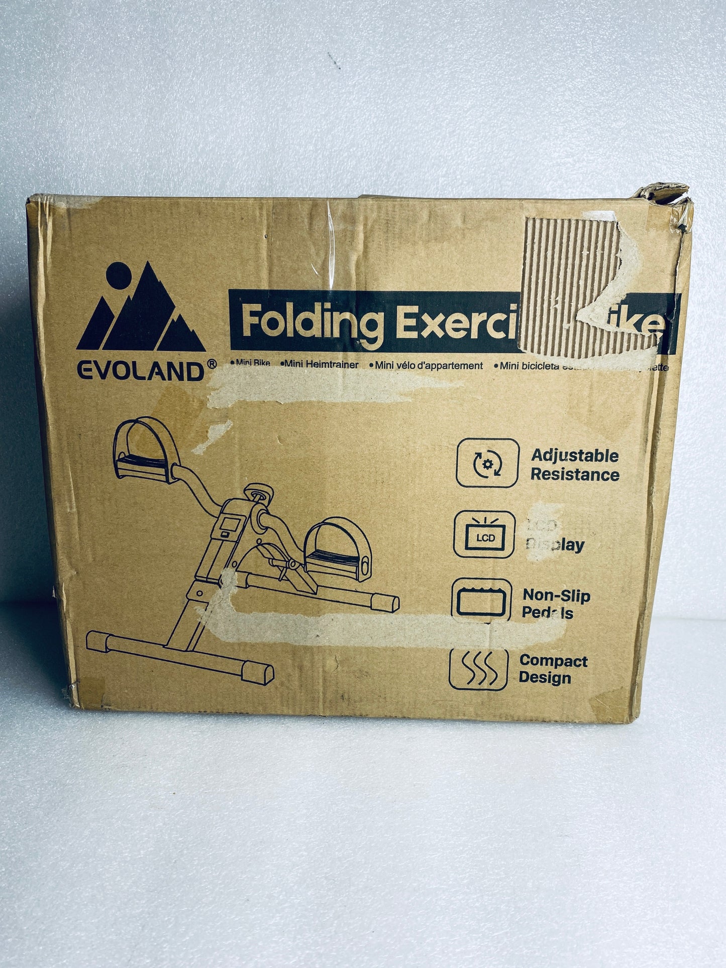 new Other -Evoland Folding Under Desk Mini Exercise Bike With LCD Display - READ