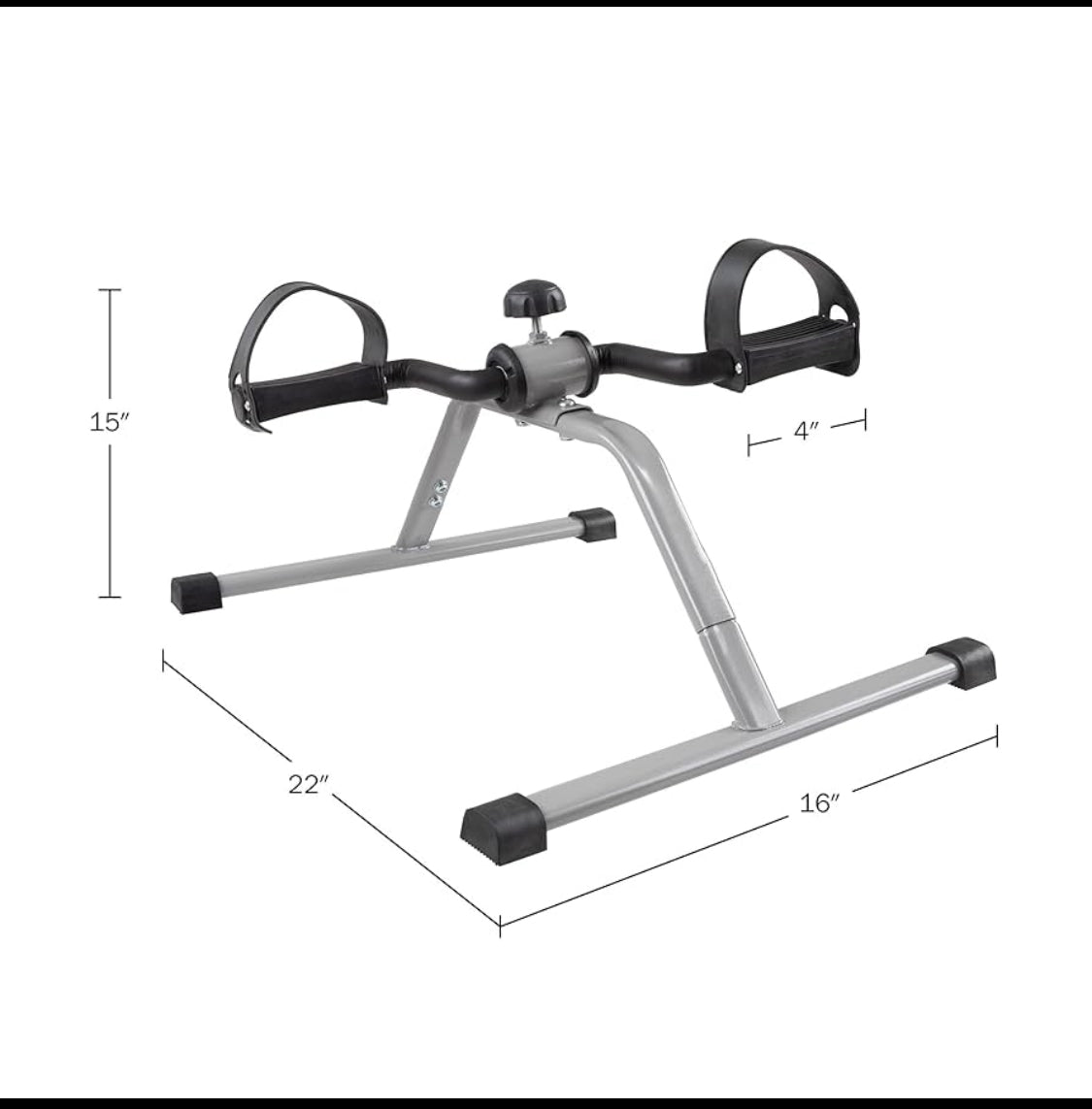 new Other -Wakeman Fitness Portable Pedal Under Desk Exercise Bike, Silver -READ