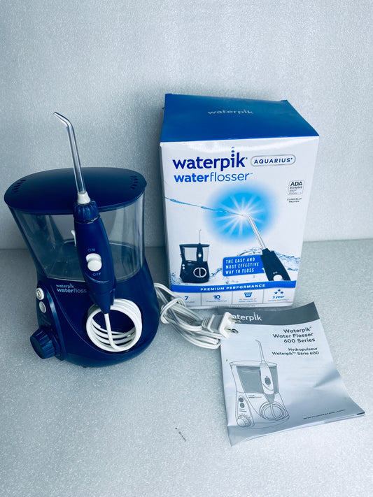 #88 - waterpik Aquarius Blue Water Flosser, WP-663CD - (READ) - (IN CONDITION AS SHOWN)