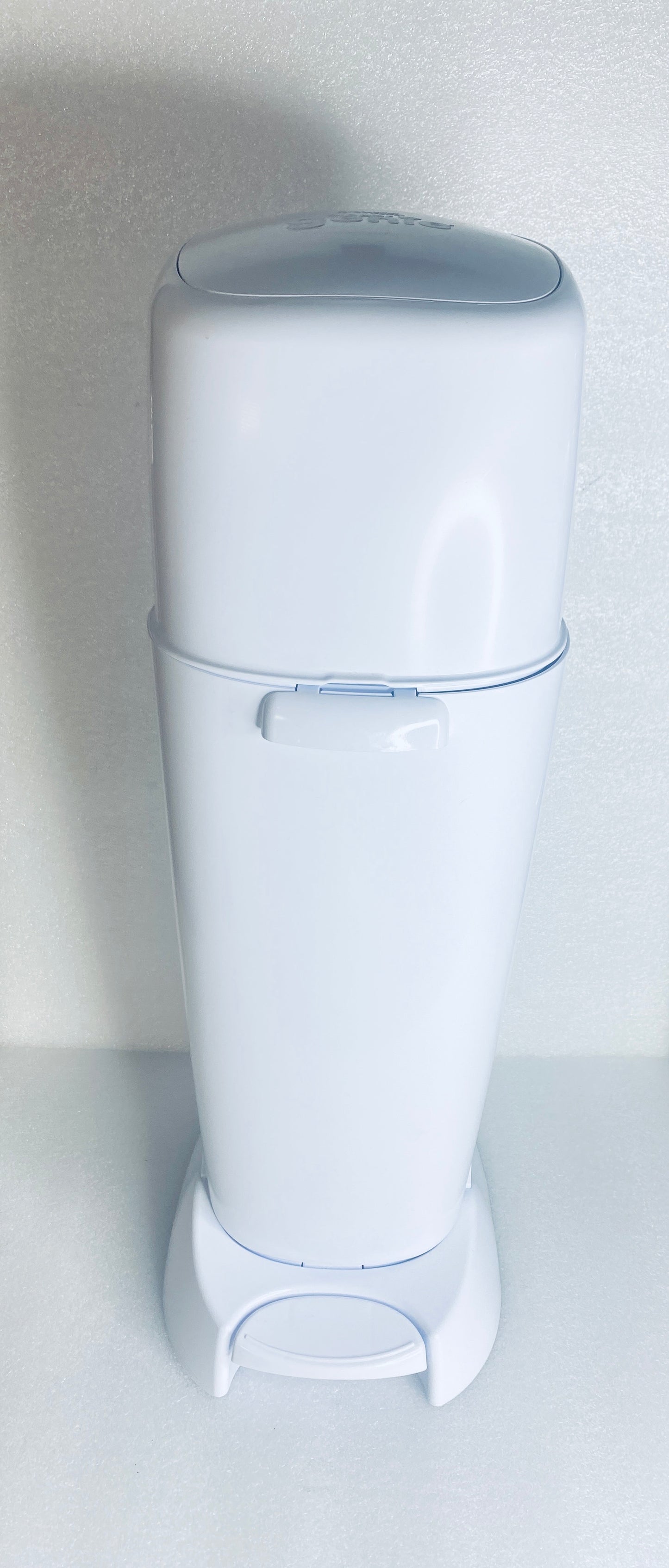 #92 - playtex Baby Diaper Genie Pail White, 26 1/4" x 11 1/2" x 9" - (IN CONDITION AS SHOWN)