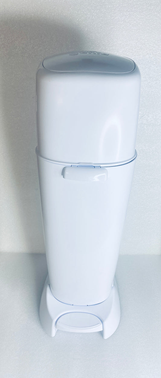 #92 - playtex Baby Diaper Genie Pail White, 26 1/4" x 11 1/2" x 9" - (IN CONDITION AS SHOWN)