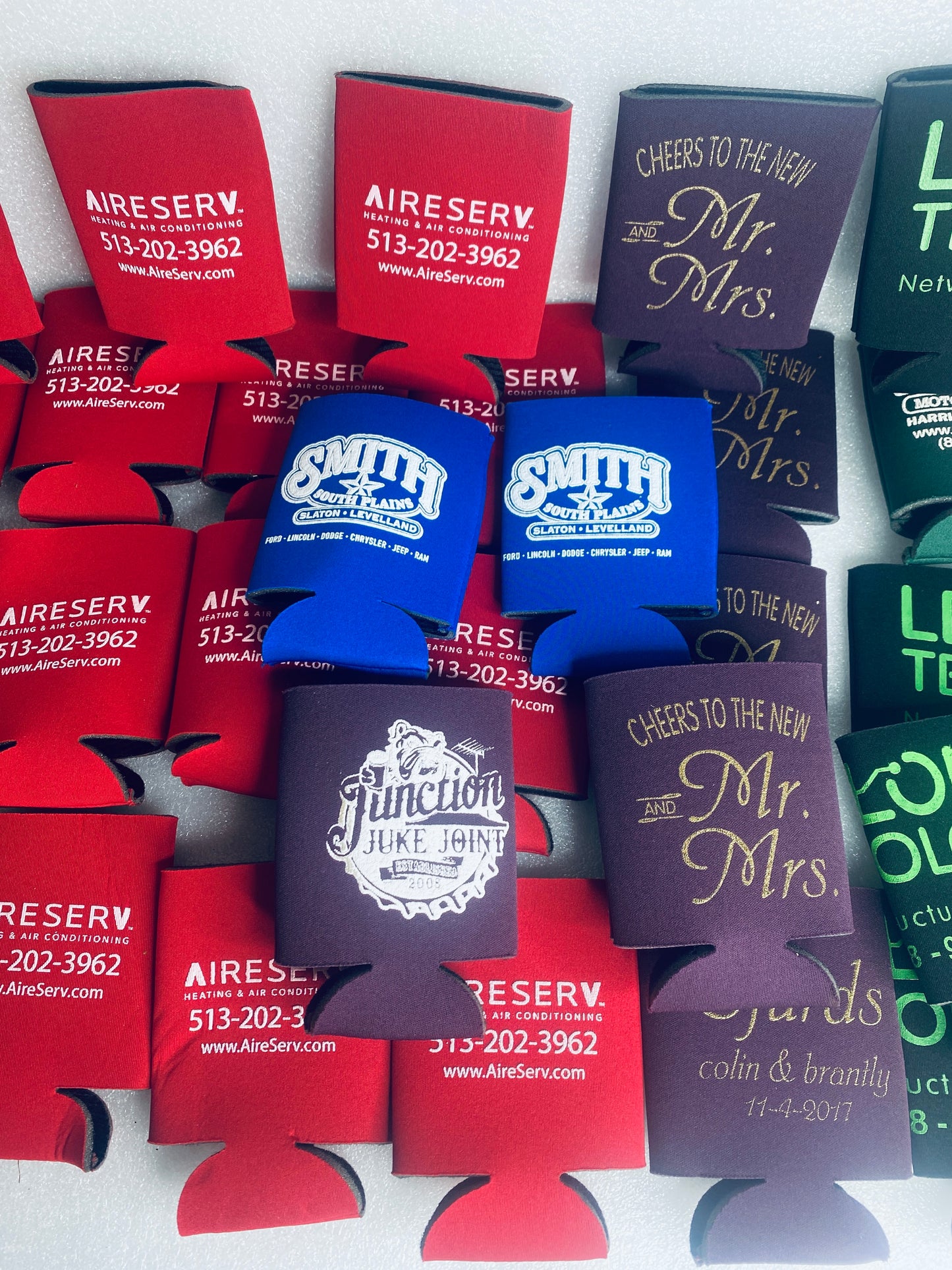 #93 - lot Of 37 Beer Can & Bottle Koozies - (In Color & Condition As Shown)