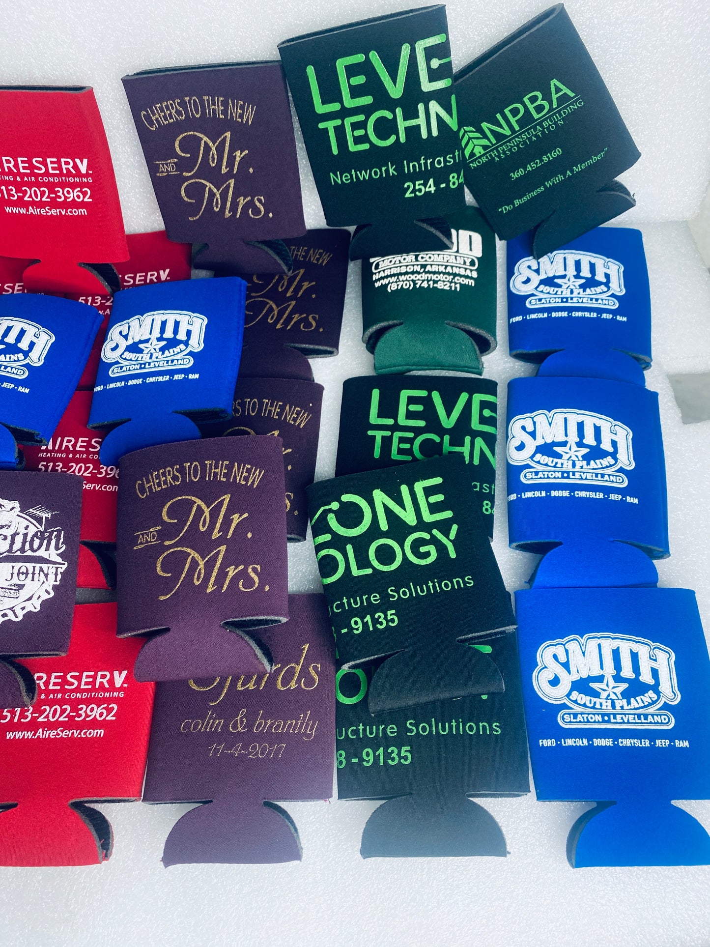 #93 - lot Of 37 Beer Can & Bottle Koozies - (In Color & Condition As Shown)