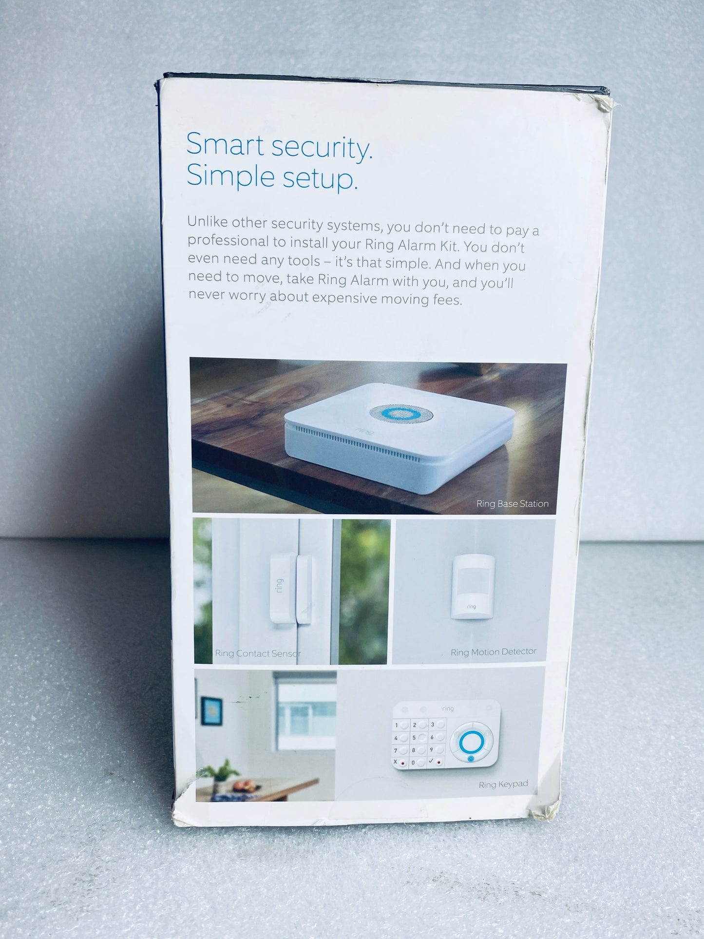 Ring 10Pc Wireless Home Alarm Security System Kit, White - (READ)