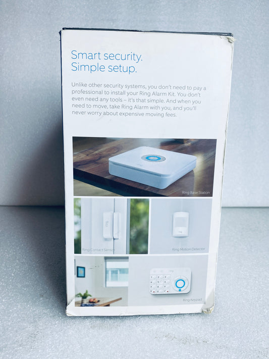 Ring 10Pc Wireless Home Alarm Security System Kit, White - (READ)