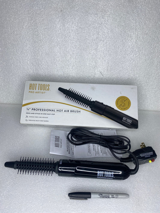 #112 - Hot Tools Pro Artist 3/4" Professional Hot Air Brush, HT1579, Black - (IN CONDITION AS SHOWN) $$
