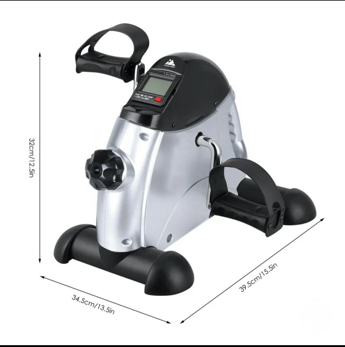 Evoland Indoor Under Desk Bike Pedal Exerciser W/ 240lb Weight Capacity – (READ)