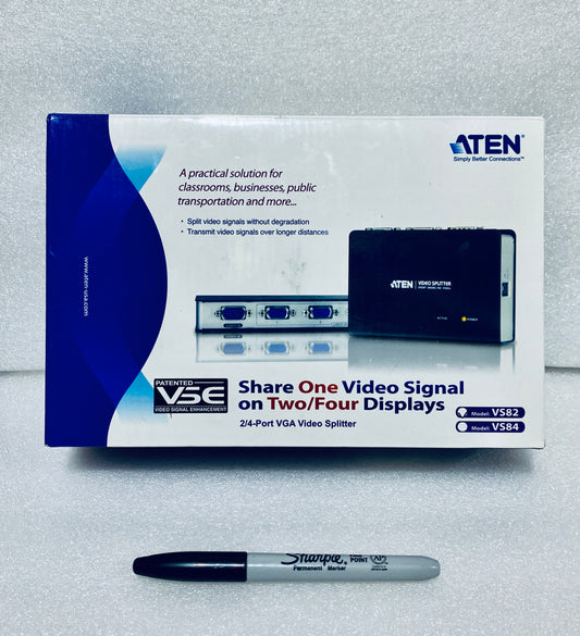 #126 - new Other - Aten VS82 2/4-Port VGA Video Splitter - (READ) - (AS SHOWN)