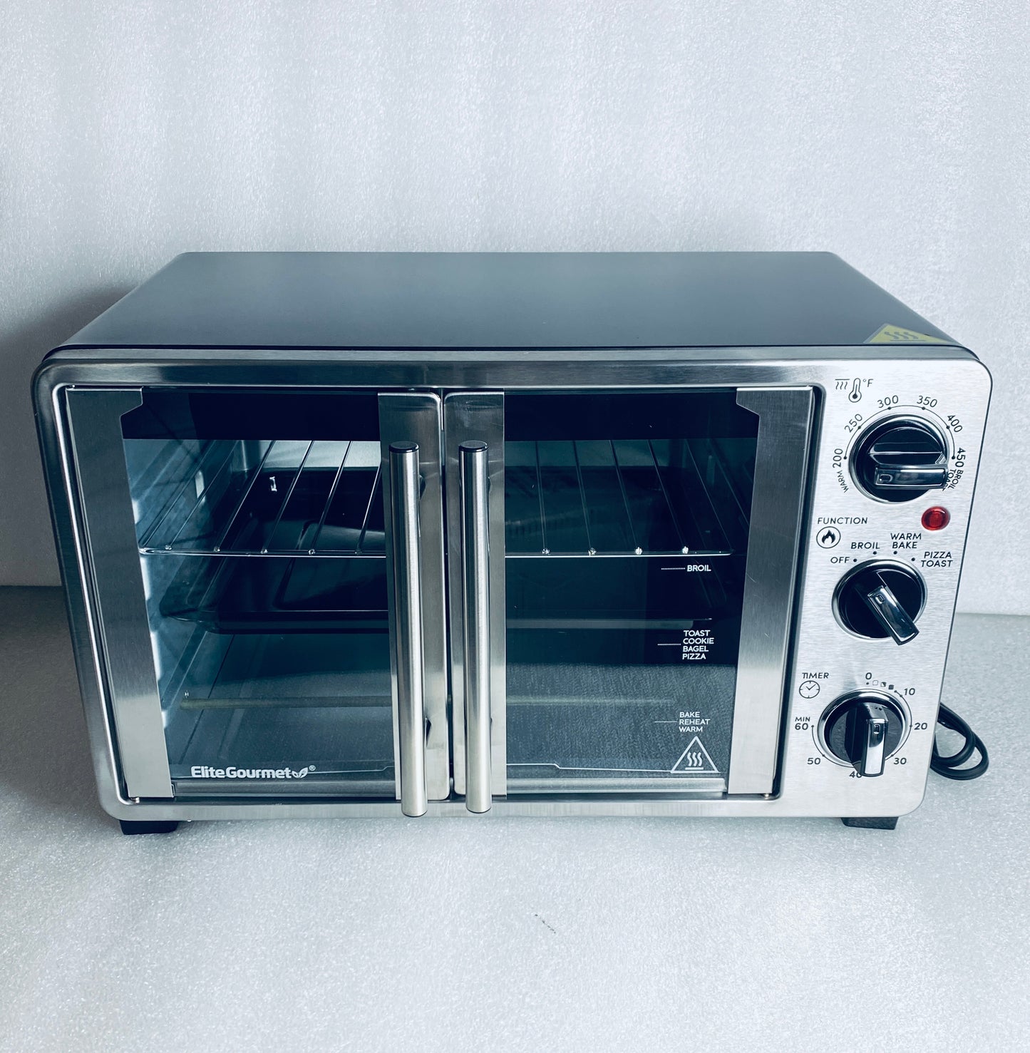 New Other - Elite Gourmet Double French Door Toaster Oven With 25L Capacity-READ