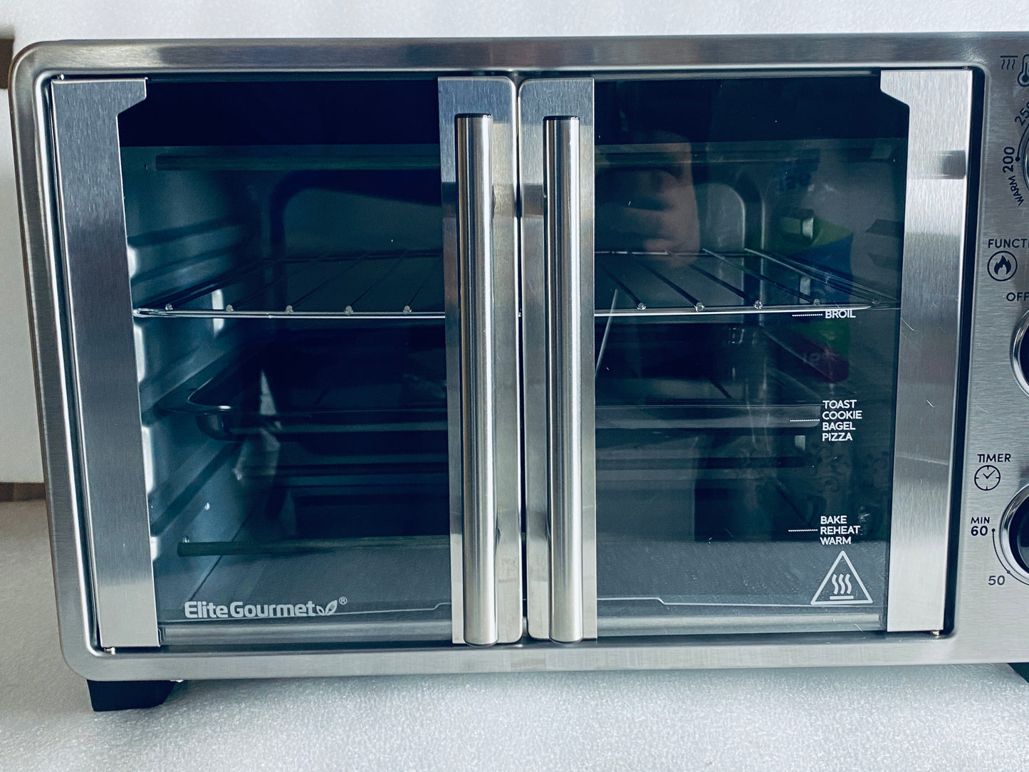 New Other - Elite Gourmet Double French Door Toaster Oven With 25L Capacity-READ