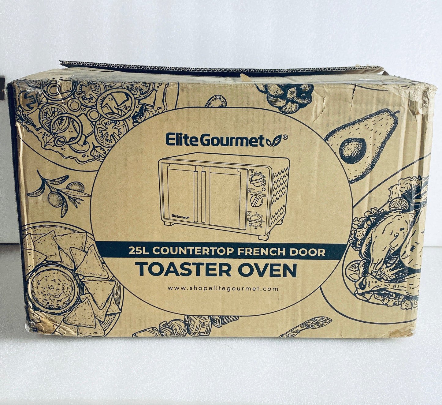 New Other - Elite Gourmet Double French Door Toaster Oven With 25L Capacity-READ