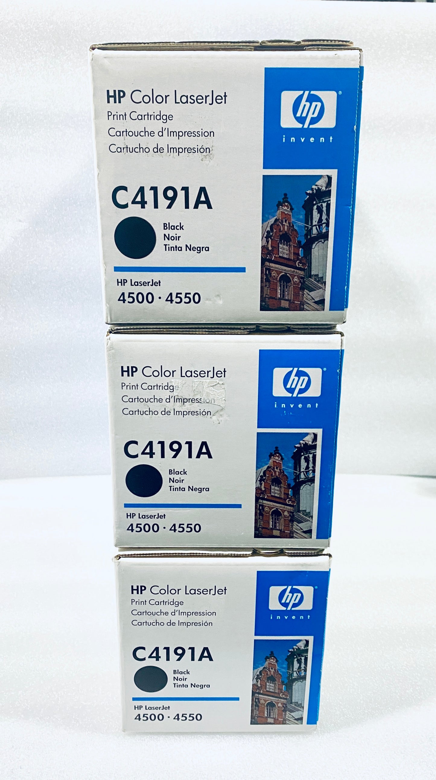 lot Of 3 New - HP Black Color LaserJet Print Cartridge C4191A For 4500 & 4550