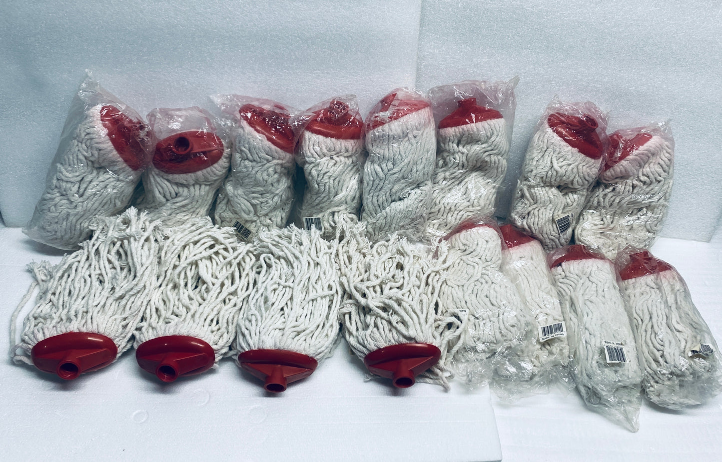 #143 - lot Of 16 New Other - Replacement Mop Heads, White - (READ) - (IN CONDITION AS SHOWN)