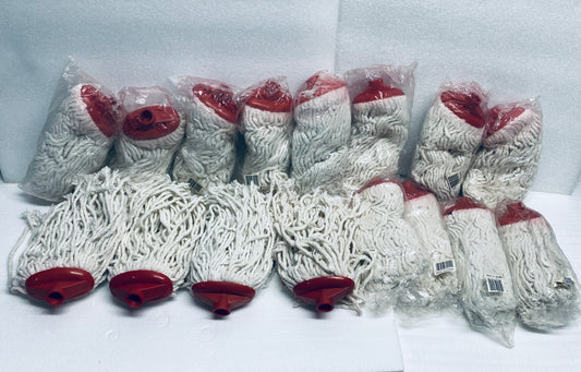 #143 - lot Of 16 New Other - Replacement Mop Heads, White - (READ) - (IN CONDITION AS SHOWN)