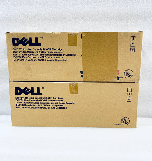 lot Of 2 New - Dell 5110cn High Capacity Black Cartridge, GD898