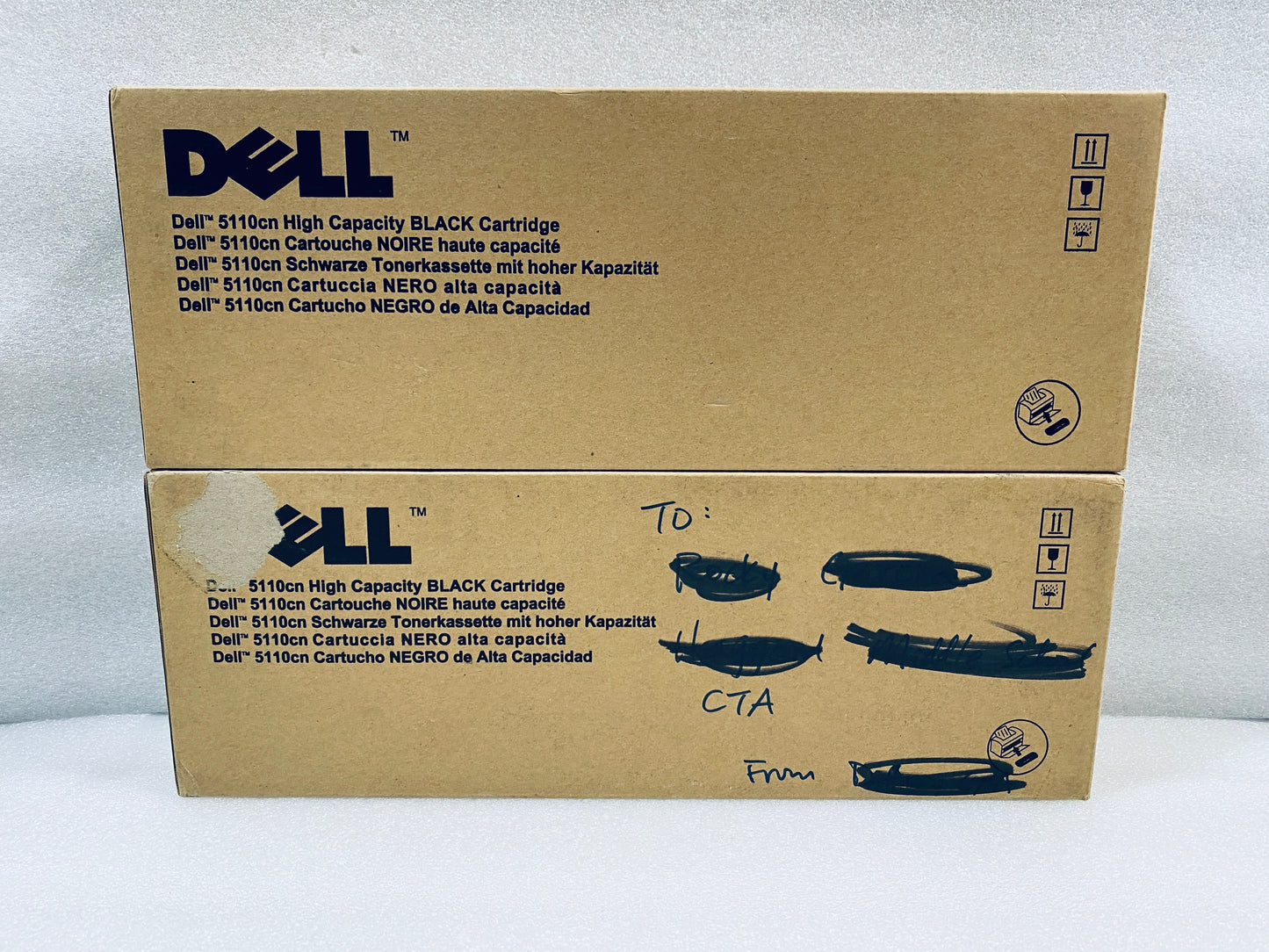 lot Of 2 New - Dell 5110cn High Capacity Black Cartridge, GD898