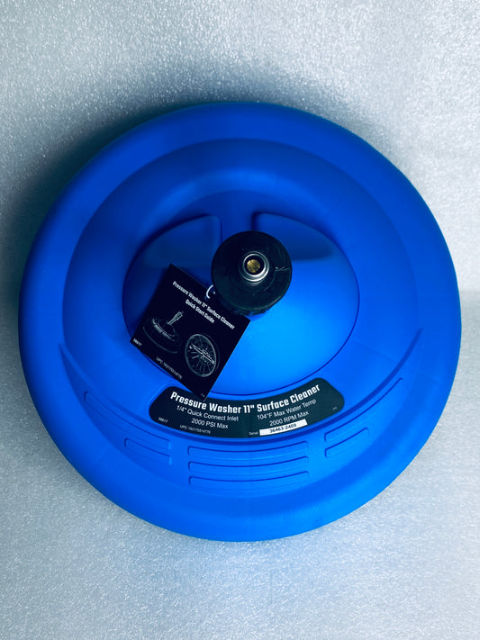#151 - new Other - Pressure Washers 11" Surface Cleaner For Electric 2000 PSI  Pressure Washer With 1/4" Quick Connect Inlet, Blue - (READ) - (IN CONDITION AS SHOWN)