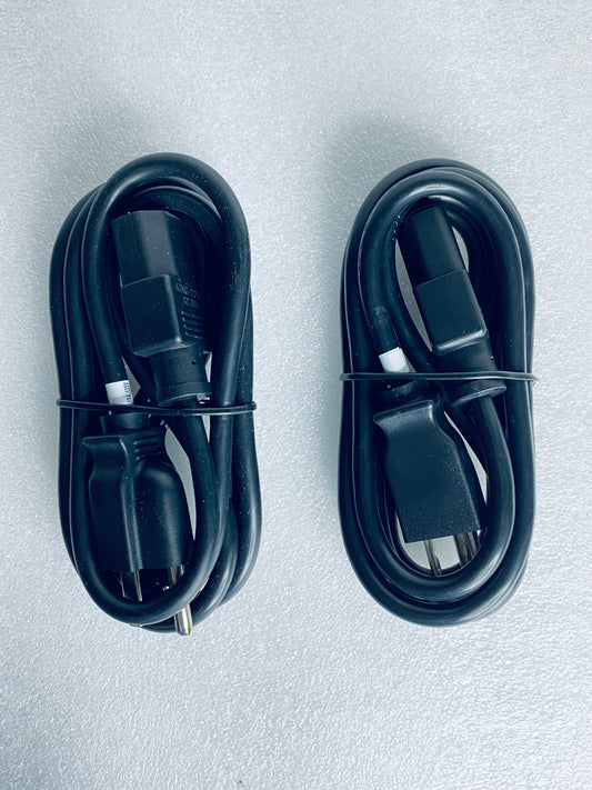 lot Of 2 New Other -King Cord KC-003 6" 10A 125V 3 Prong Power Cable, Black-READ
